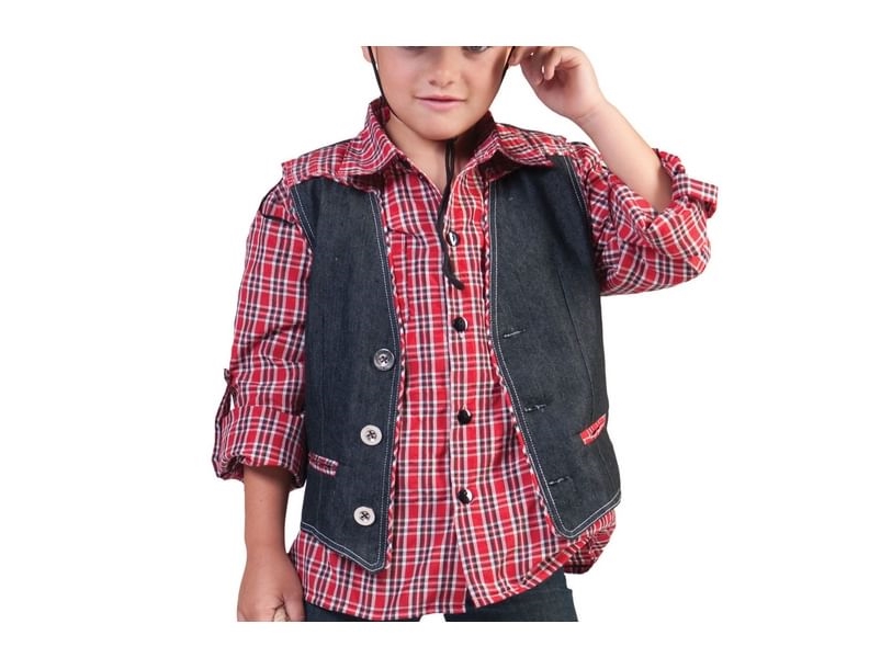 Denim Cowboy-Weste