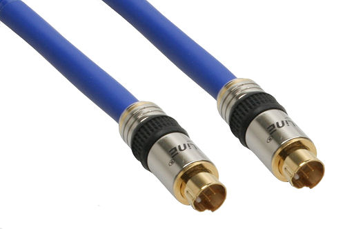 Inline 89946P, 3 M, S-Video (4-Pin), S-Video (4-Pin), Guld, Blå, Hanstik/Hanstik