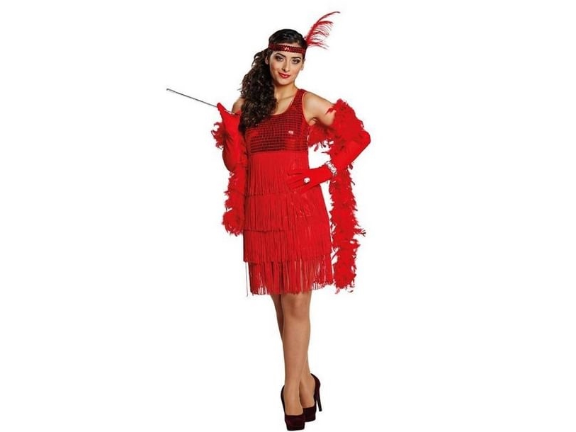 Rotes Charleston-Kleid