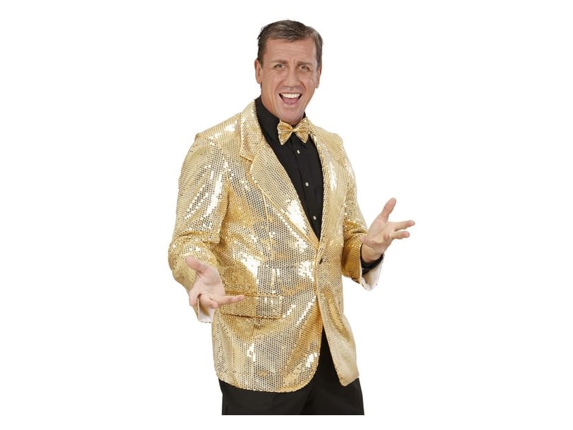 Goldene Paillettenjacke