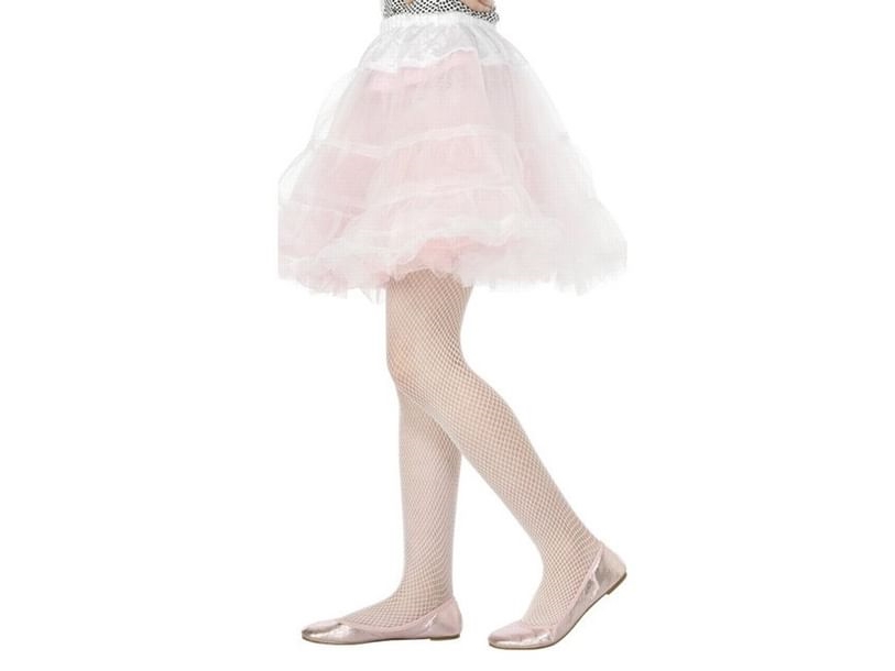 Hvide netstrømpebukser