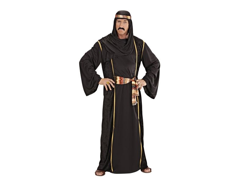Arabisk Sheik Kostume, Sort