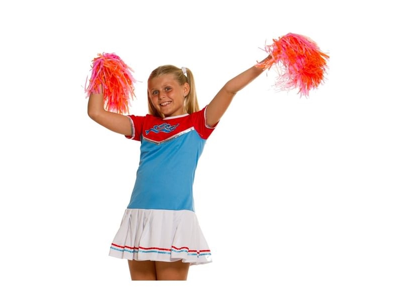 Cheerleader-Kostüm Blau Und Rot