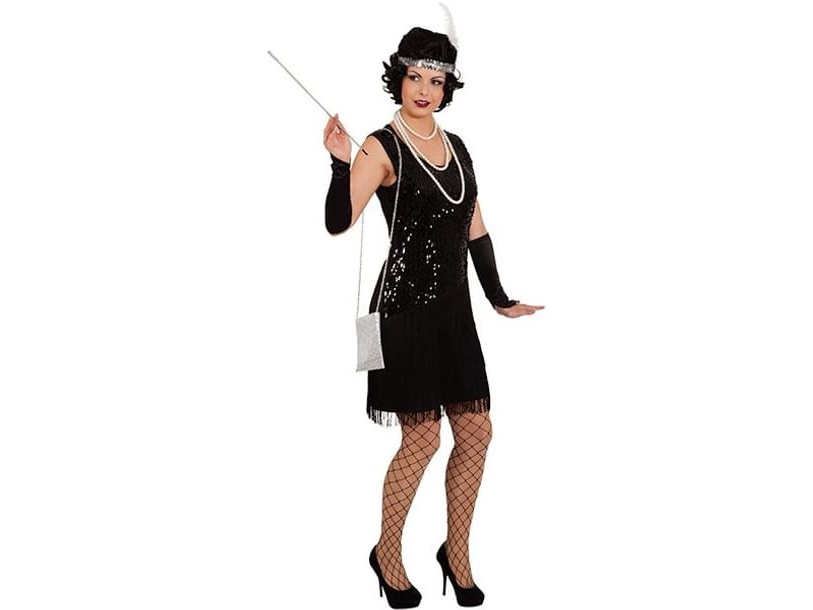 Schwarzes Charleston-Kleid