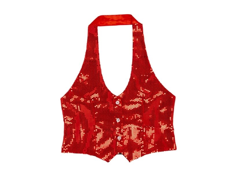 Rote Paillettenweste Für Damen