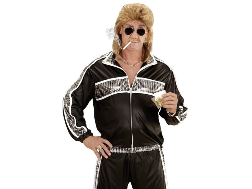 Schwarzer 80Er-Jogginganzug