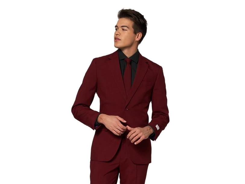 Vinröd kostym OppoSuits | Leksaker - Rollek - Kostym | GameStuff