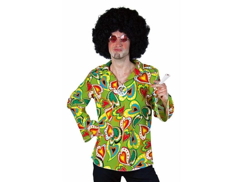 Grünes Hippiehemd Mit Herzen