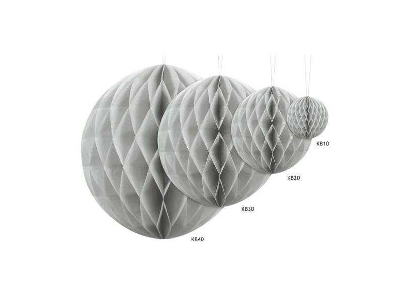 Hellgrauer Seidenpapierball