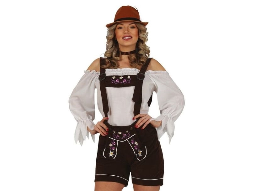 Tirolin lederhose, tummanruskea