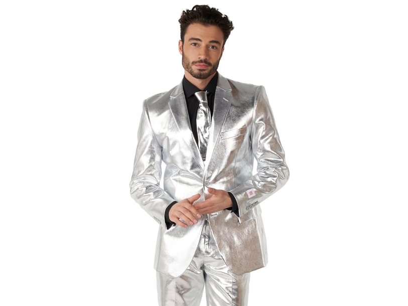 Opposuits Silbernes Anzugset
