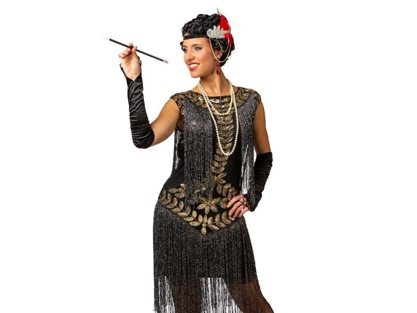 Flapper Paillettenkleid Mit Fransen