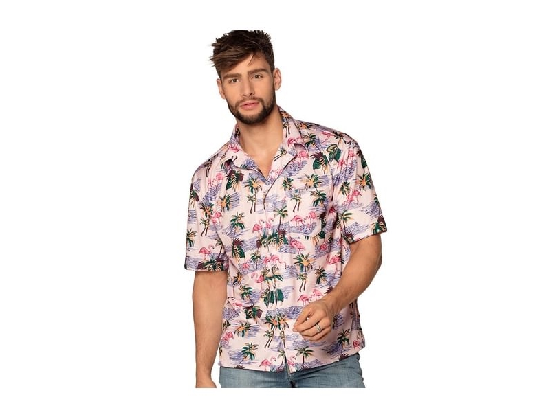 Flamingo Hawaii skjorte