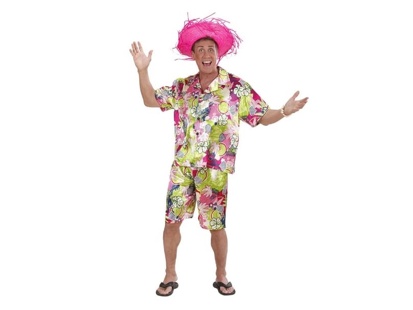 Hawaii-Set Grün Und Pink
