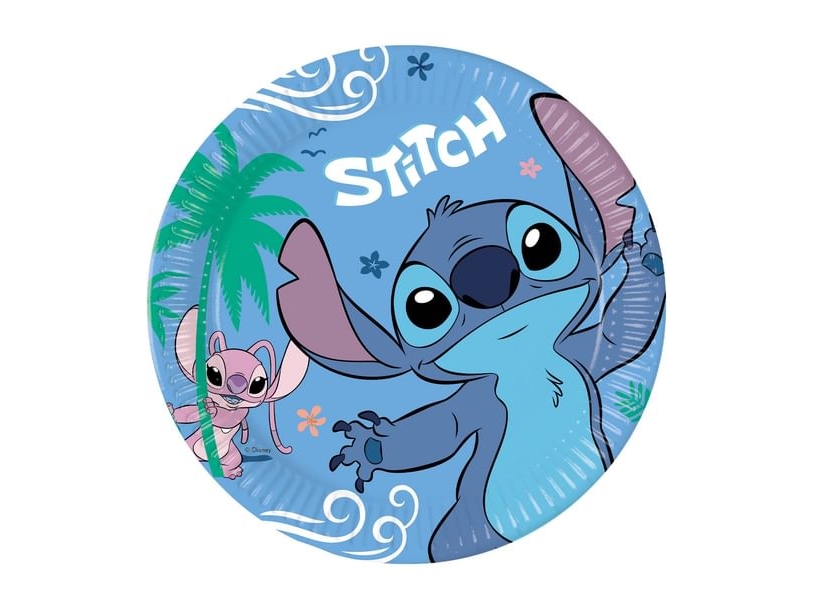 Procos Stitch & Angel papptallrikar 96794 | Köksutrustning - Hushålls tillbehör | GameStuff