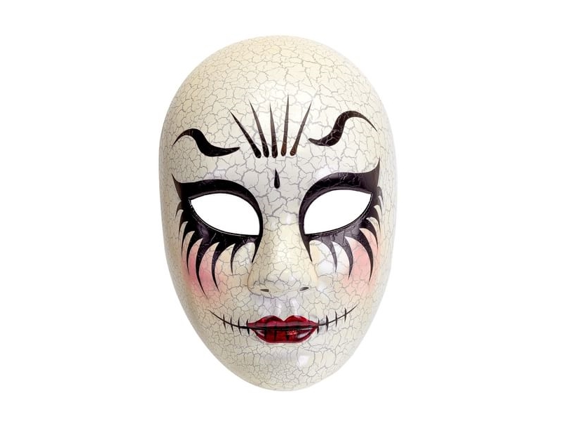 Haljennut nukke puoli naamio