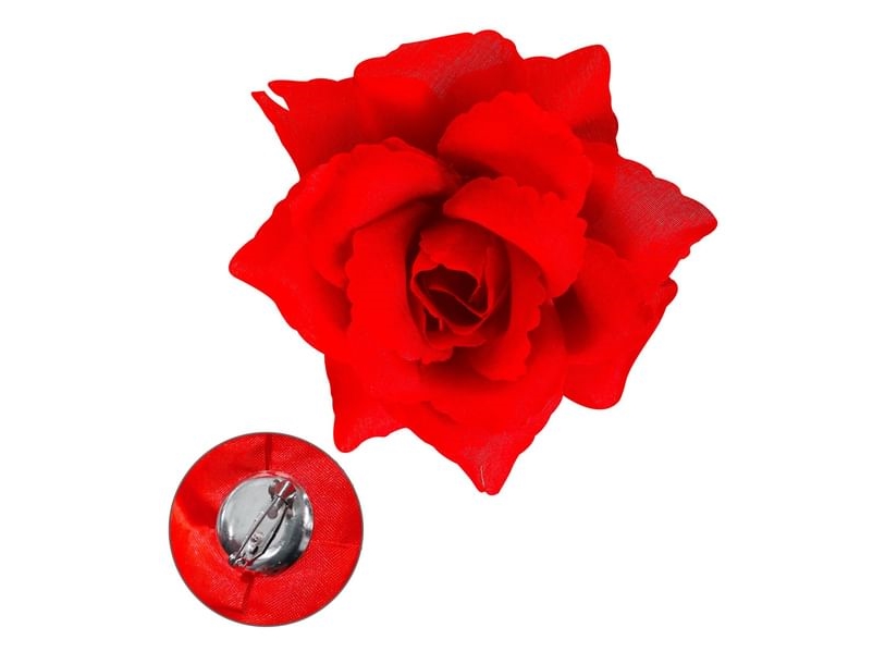 Rote Rosenbrosche