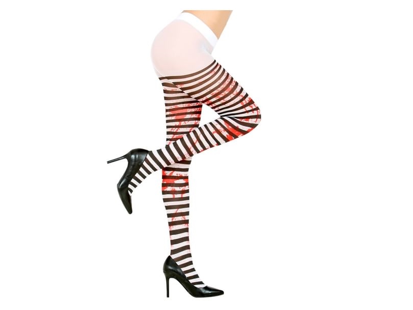 Blodvita och svarta randiga strumpbyxor | N - A | GameStuff