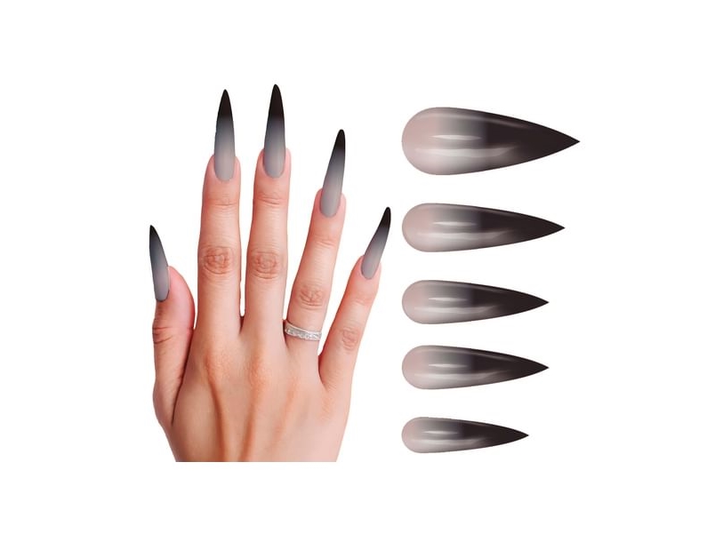 Gotiske kunstige negle, 12 stk
