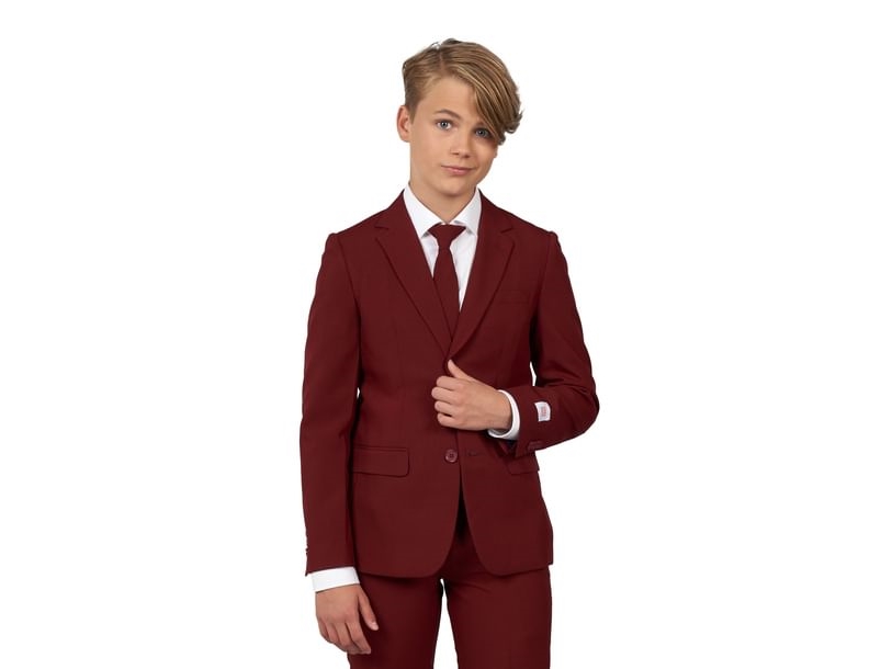 Vinrødt jakkesæt, teen