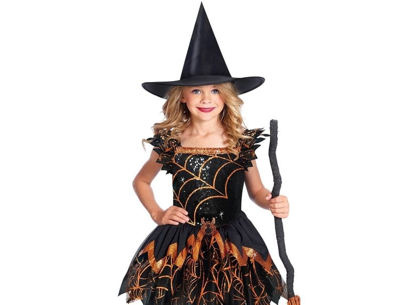 Spøgelsesagtig Edderkoppeheks Børnekostume - Large