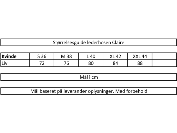 Lederhosen Claire, Schwarz