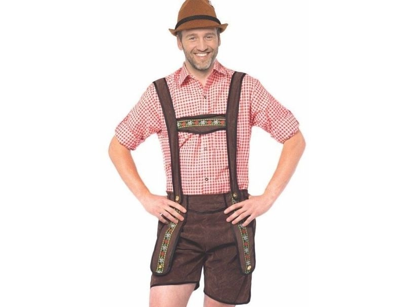 Dunkelbraune Tirolerhose, Kurz