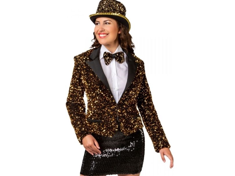 Guld Paillet Jakke, Luxe