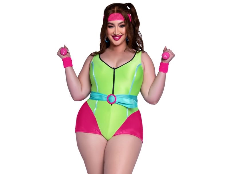 80S Workout Diva Kostume Plus