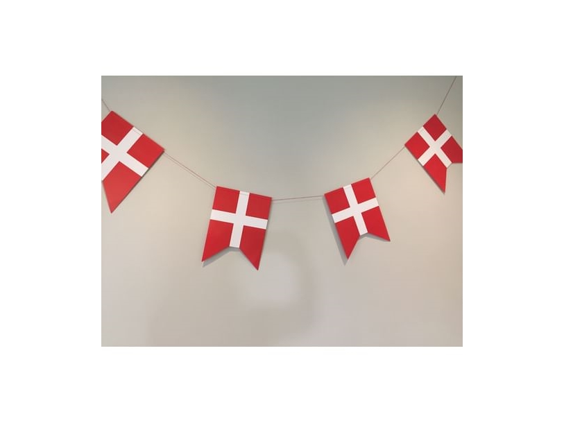 Dänemark Girlande Mit Geteilter Flagge