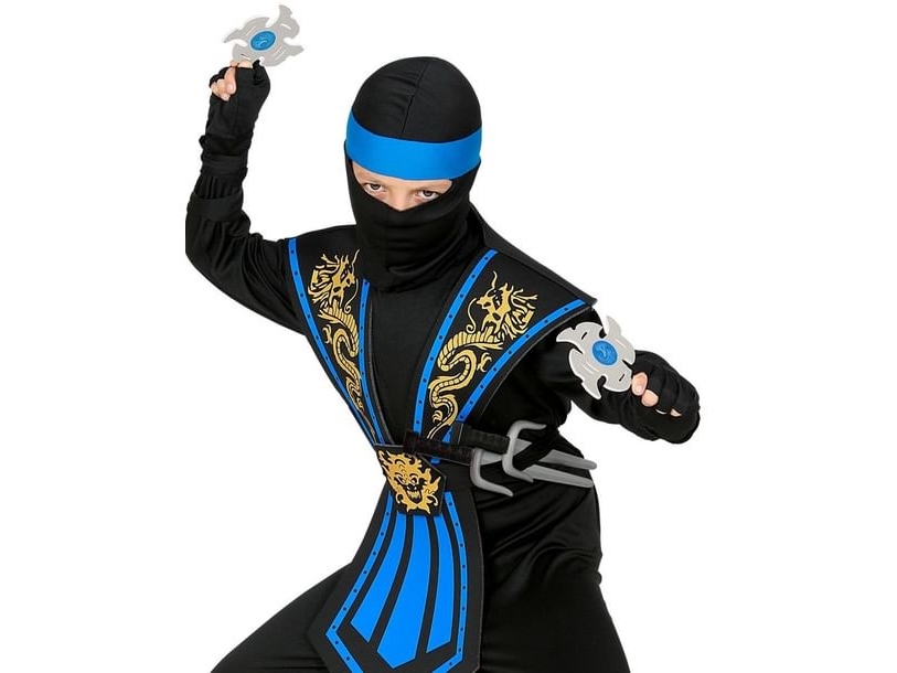 Blaues Combat-Ninja-Kostüm