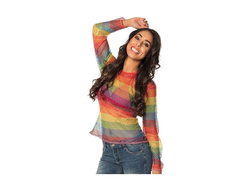 Regnbue Netbluse