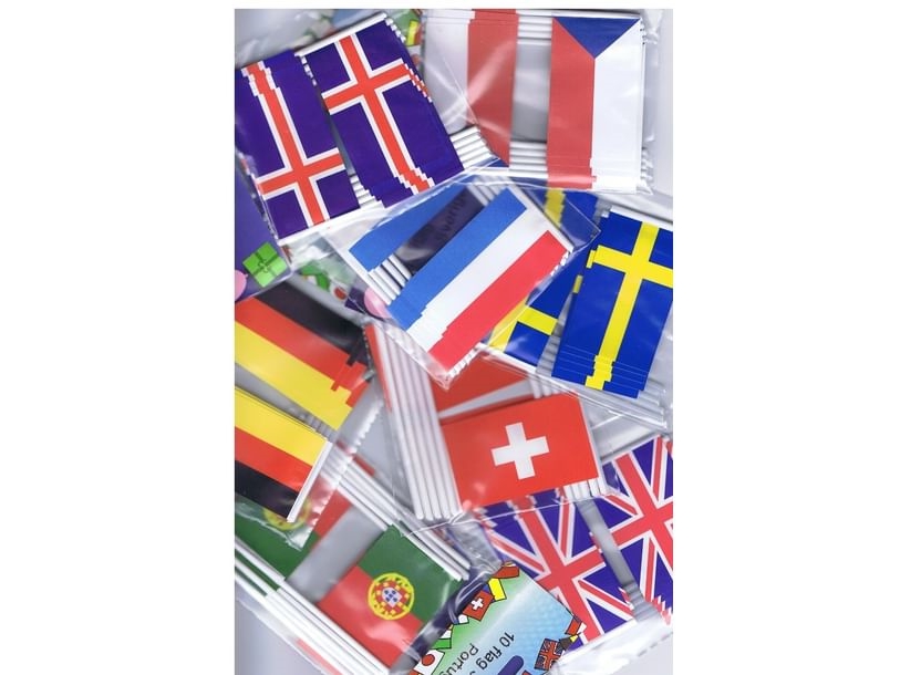 Internationella tårtflaggor 100 st | N - A | GameStuff