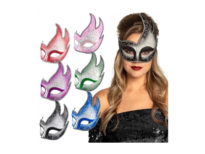 Halvmaske Venice Fiamma