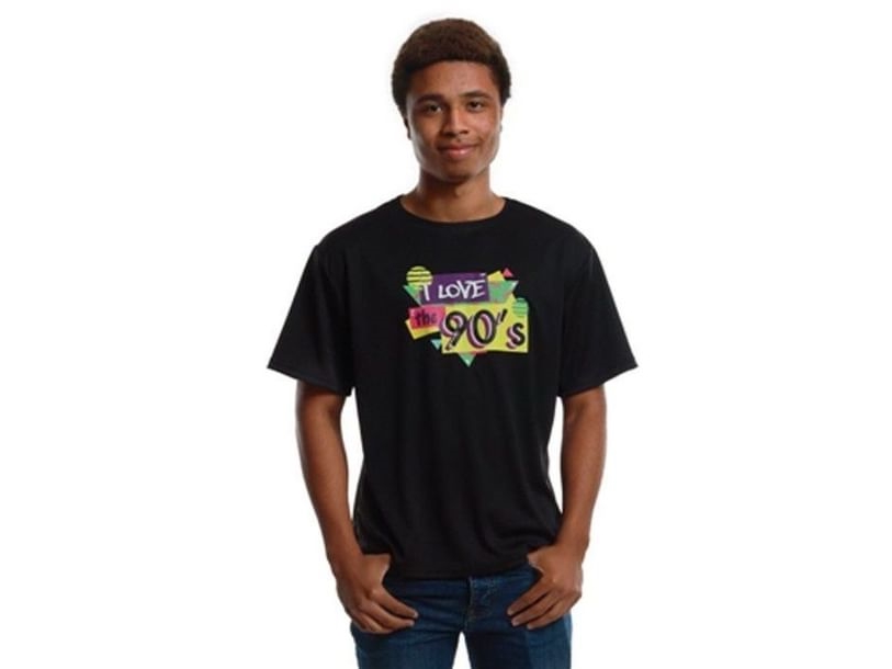 Sort 90Er T-Shirt