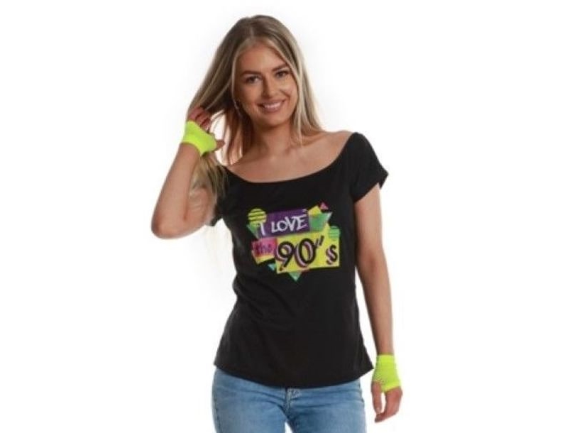 Sort 90Er T-Shirt