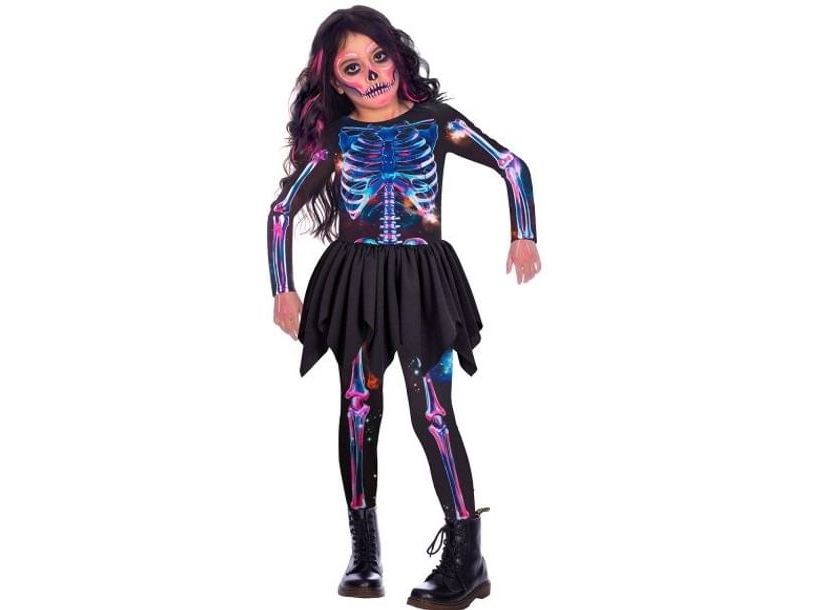 Neon skelet kostume
