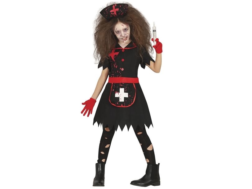 Sort Sygeplejerske Kostume