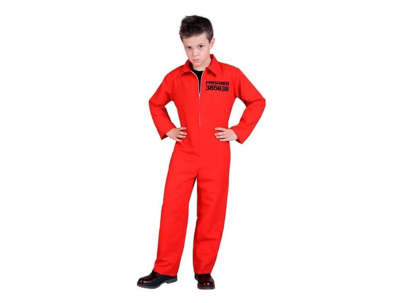 Rotes Gefangenenkostüm