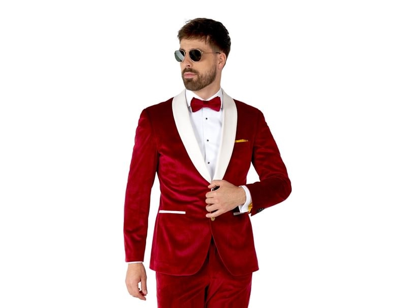 Roter Weihnachts-Smoking Von Opposuits