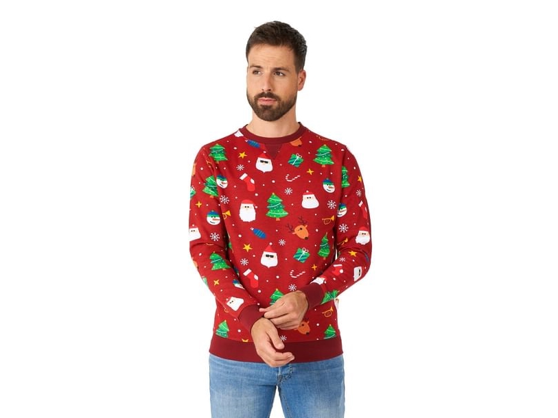 Opposuits Festivity Roter Weihnachts-Pullover
