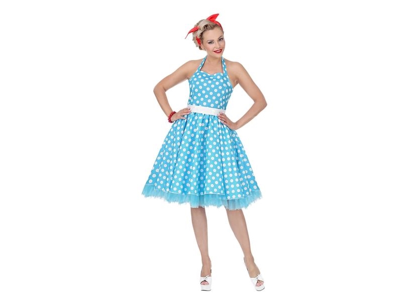 50Er-Kleid In Hellblau