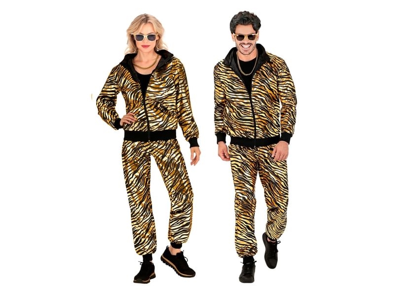 Goldener Jogginganzug Mit Tiermuster
