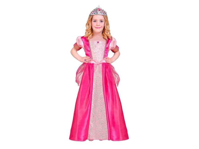 Lyserød Prinsesse Børnekostume - Small