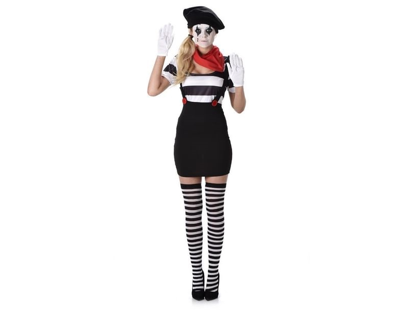 Mime Mädchen Kostüm