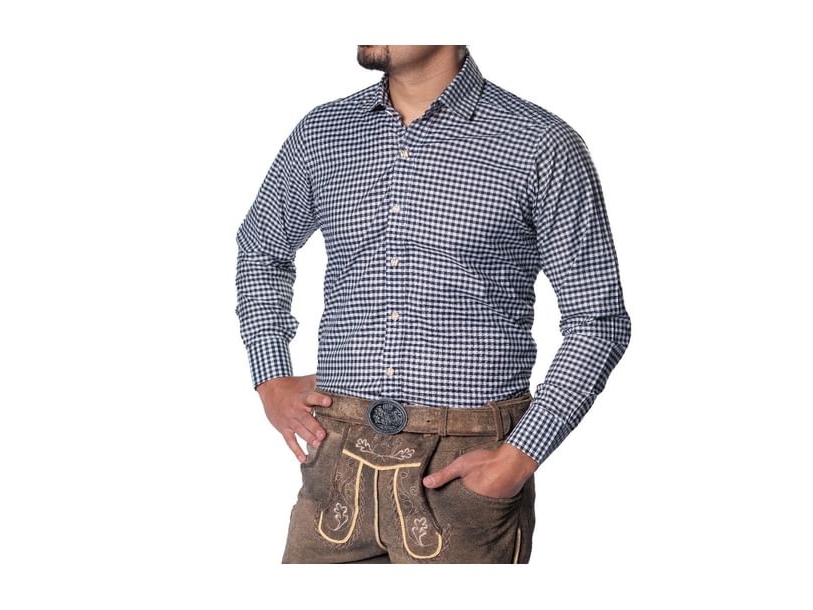 Sort ternet tyrolerskjorte