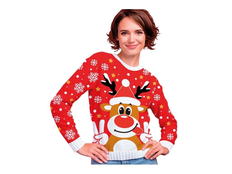 Weihnachtspulli Mit Rentier