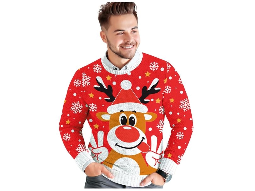 Weihnachtspulli Mit Rentier