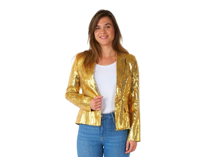 Suitmeister Pailletblazer Dame Guld - Large