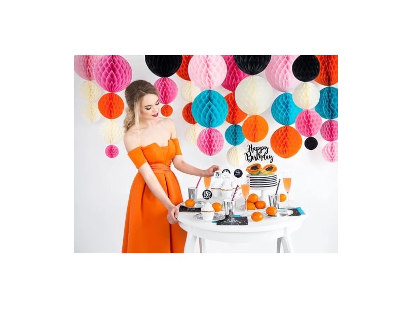 Orange silkespappersboll | Skola & Hobby - Festdekorera - Presentinslagning | GameStuff